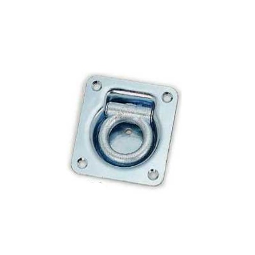 Square Recessed D‑Ring Steel Zinc Plated - 9193