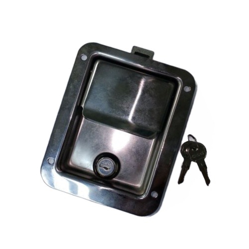 Locking Stainless Steel Polished Paddle Latch W/Mtg. Holes - 91393