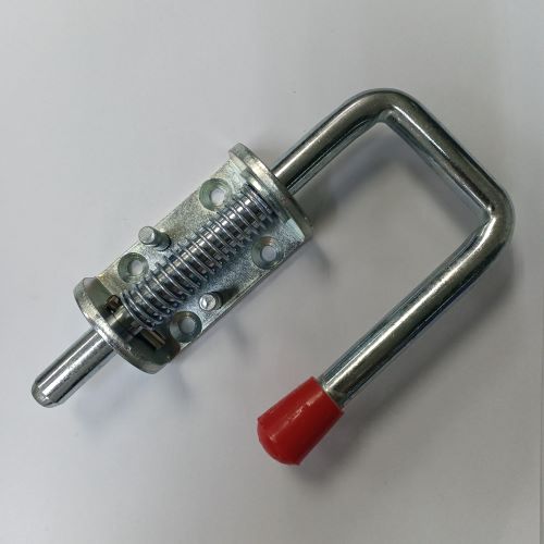 Spring Bolt Latch Steel Zinc With Red Knob - 92393